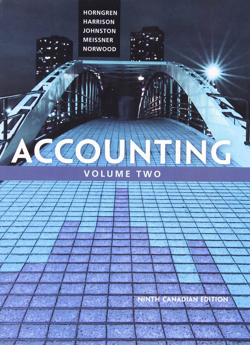 Test Bank For Accounting Volume 2 Canadian 9th Edition Horngren