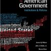 Test Bank For American Government Institutions and Policies 15th Edition by James Q. Wilson